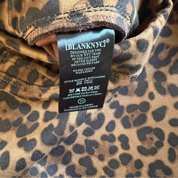 Blank NYC Leopard Print Faux Suede Flare Leg , Pull-on Pants - Picture 8 of 14